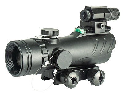 фото Прицел коллиматорный Marcool 1x30 с уровнем и лазером (hy9061-1) интернет-магазин "Планета страйкбола"