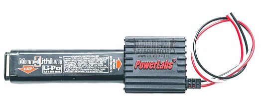 детальное фото для раздела Powerlabs Аккумуляторная батарея (LiPo) Monolithium 7.4в 500мАч для AEG пистолетов интернет-магазин "Планета страйкбола»