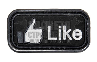 детальное фото Нашивка Zlo "Like" пвх черный интернет-магазин "Планета страйкбола"