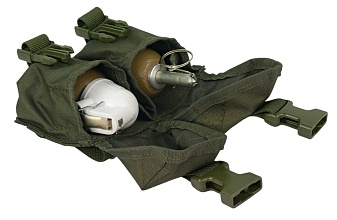Подсумок Strike под гранату бесшумный двойной, олива оксфорд