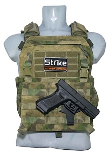 Кобура Strike для пистолета Glock на MOLLE угол 45 градусов, пластик, черный