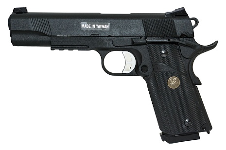 фото детально пистолет kjw colt m1911 meu, greengas (kp-07.gas) интернет-магазин "Планета страйкбола"