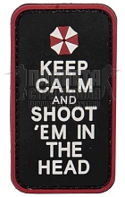 детальное фото Нашивка Zlo "Keep Calm and Shoot 'em in the head" пвх интернет-магазин "Планета страйкбола"