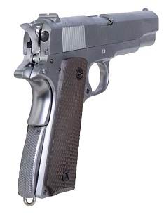 WE Пистолет Colt M1911 A1, greengas, хром (gp109s)