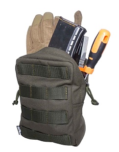 Подсумок Strike утилитарный вертикальный на 3 молле, олива прайм