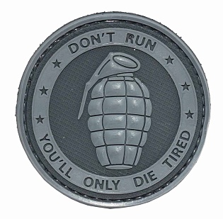 детальное фото Нашивка Zlo "Grenade. Don't run" черный интернет-магазин "Планета страйкбола"