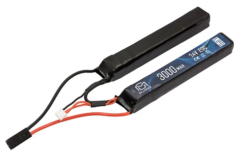 детальное фото для раздела Аккумулятор BlueMax LiPo 7.4В, 3000мАч, 20С, 2 лепестка интернет-магазин "Планета страйкбола»