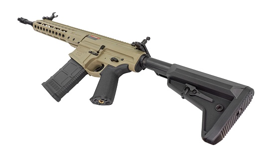 Cyma Винтовка Barrett REC10 Platinum version, Mosfet, 16", tan, без акб и зу (rec.001 tn)