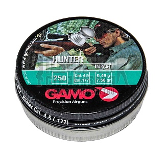 пули для пневматики gamo hunter 4.5мм 250шт