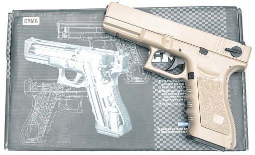 Cyma Пистолет Glock 18C, электро, tan (cm030tn)