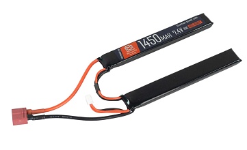 детальное фото для раздела Аккумулятор BlueMax LiPo 7.4В, 1450мАч, 30С, 2 лепестка т-разъем интернет-магазин "Планета страйкбола»