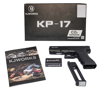 Пистолет KJW Glock 17, CO2 (kp-17 co2)