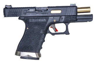 Пистолет WE G19 T1 – BK Slide / GD Barrel / BK Frame (we-g003wet-1)