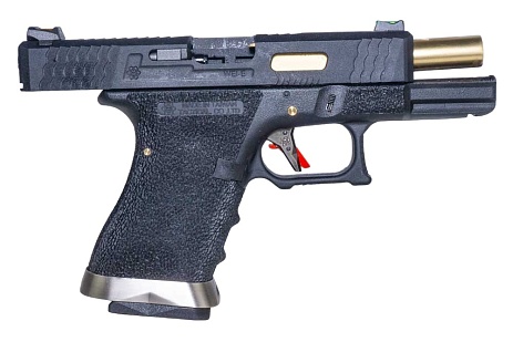 Пистолет WE G19 T1 – BK Slide / GD Barrel / BK Frame (we-g003wet-1)