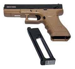 KJW Пистолет Glock 18, CO2, tan (CP627-TAN)