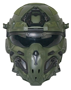 детальное фото Шлем Kingrin (WoSporT) Tactical Assault Helmet олива, радиоцифированный (hl-98-od) интернет-магазин "Планета страйкбола"