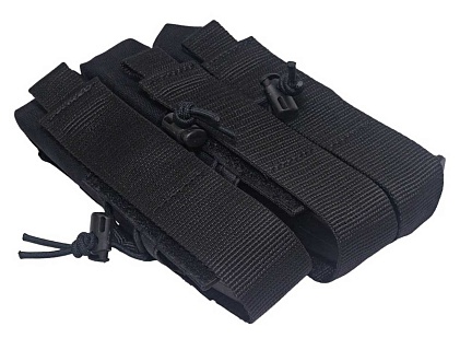 Подсумок Strike для 3 магазинов пистолета-пулемета ПП, черный кордура
