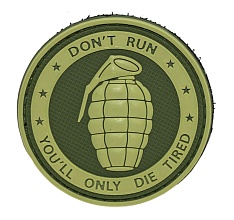 детальное фото Нашивка Zlo "Grenade. Don't run" олива интернет-магазин "Планета страйкбола"