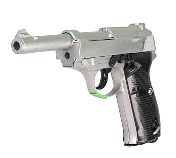Galaxy Пистолет Walther P38 спринг, хром (g21s), не стреляет (уценка)