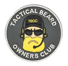 детальное фото Нашивка Zlo "Tactical beard" cерый пвх интернет-магазин "Планета страйкбола"