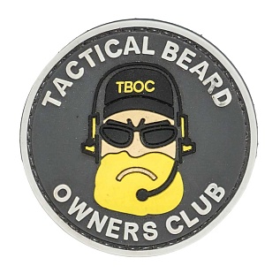 детальное фото Нашивка Zlo "Tactical beard" cерый пвх интернет-магазин "Планета страйкбола"