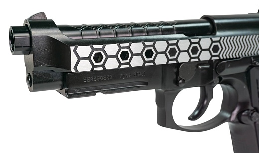 Пистолет WE M92-Hex Cut-2Tone-w/rail-AUTO (we-m014-2t)