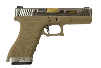 детальное фото для раздела Пистолет WE Glock 17C G-Force, серебряный, greengas (we-g002wet-8), 96 м/с (Б/У) интернет-магазин "Планета страйкбола»