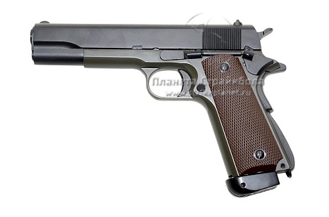 фото детально kj works пистолет colt m1911 a1 co2, олива интернет-магазин "Планета страйкбола"