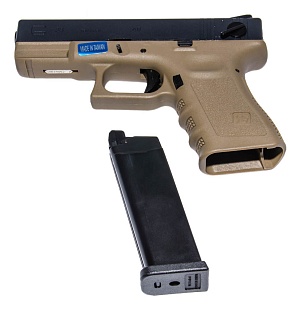 WE Пистолет Glock 23C gen.3, tan (gp620b-tan)
