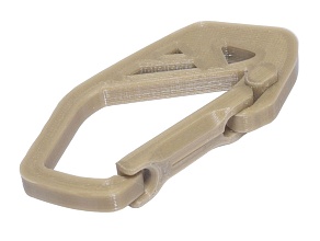 Карабин Strike малый 80мм, пластик, песочный