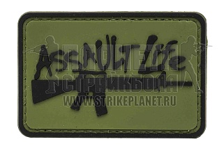 детальное фото Нашивка Zlo "Assault Life" олива интернет-магазин "Планета страйкбола"