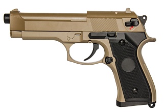фото детально cyma пистолет beretta m92, электро, tan (cm126tn) интернет-магазин "Планета страйкбола"