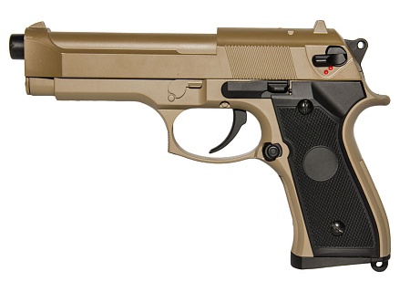 фото детально cyma пистолет beretta m92, электро, tan (cm126tn) интернет-магазин "Планета страйкбола"