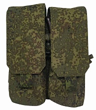 Подсумок Strike под 4 магазина АК двойной с клапаном, цифра кордура