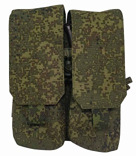 Подсумок Strike под 4 магазина АК двойной с клапаном, цифра кордура