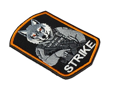 Нашивка Strike "Тактические звери. Волк оператор Strike", 90х60 мм