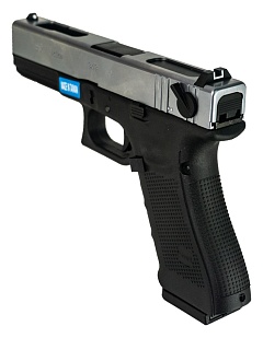 Пистолет WE Glock 18 gen.4 хром, сменные накладки (we-g002b-sv)