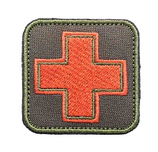 детальное фото Нашивка Strike "Красный крест медика" 5см, олива интернет-магазин "Планета страйкбола"