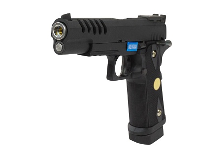 WE Пистолет Colt Hi Capa 5.1, greengas перфорированный кожух, WE-H002