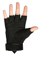 Перчатки полпальца черные L (ws20002b l)