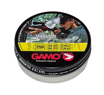 gamo пули для пневматики magnum, 4,5 мм, 250 шт