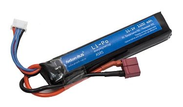 детальное фото для раздела Аккумулятор Bluemax Li-Po 7.4В 1100 мАч, 2 лепестка (Б/У) интернет-магазин "Планета страйкбола»