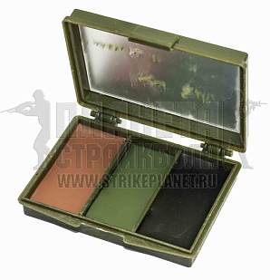 детальное фото Крем камуфляжный Face Paint 3 цвета в коробке с зеркальцем интернет-магазин "Планета страйкбола"