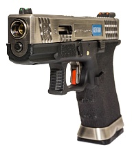 Пистолет WE Glock 19 G-Force серебряный, greengas (we-g003wet-7)