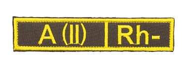 детальное фото Нашивка Strike Группа крови A (II) Rh-, желтый олива интернет-магазин "Планета страйкбола"