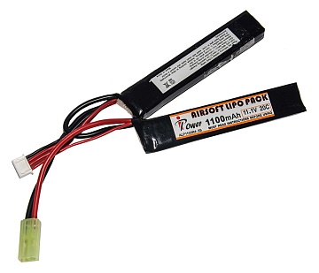 детальное фото для раздела Аккумулятор iPower LiPo 11.1В, 1100мАч, 20C, 2 лепестка интернет-магазин "Планета страйкбола»
