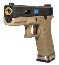 Пистолет WE Glock 18 G-Force tan золоченный (we-g002wet-6)