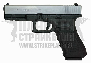 фото детально we пистолет glock 17 gen.4, хром (we-g001b-sv) интернет-магазин "Планета страйкбола"