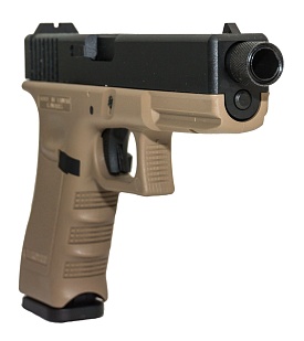 KJW Пистолет Glock 18, CO2, резьба под глушитель, tan (kp-18-tbc.co2-tan)