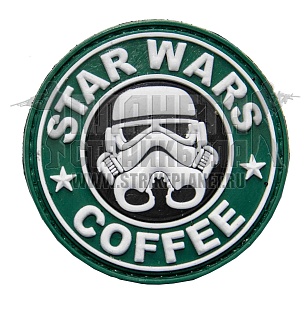 детальное фото Нашивка Zlo "Star Wars coffee. Штурмовик" пвх интернет-магазин "Планета страйкбола"